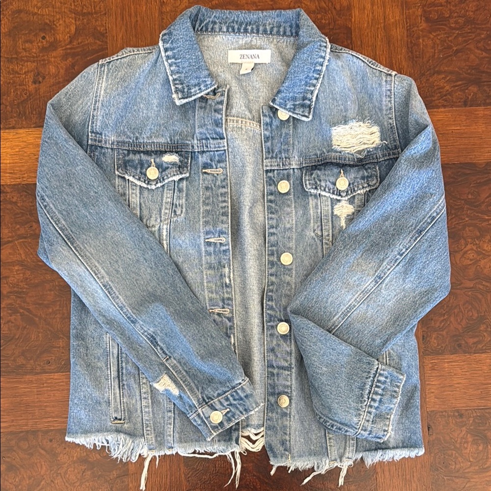 Distressed Denim Jacket